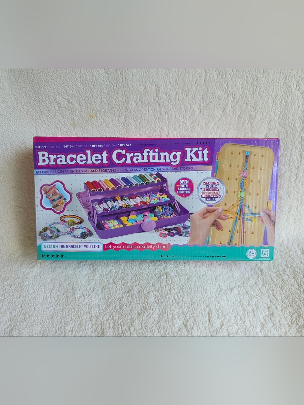 New Friendship Bracelet Making Kit crafting & art supplies with storage, age 6+
